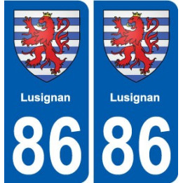 86 Lusignan blason autocollant plaque stickers ville