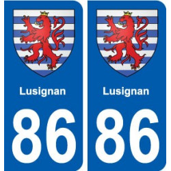 86 Lusignan blason autocollant plaque stickers ville
