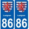 86 Lusignan blason autocollant plaque stickers ville