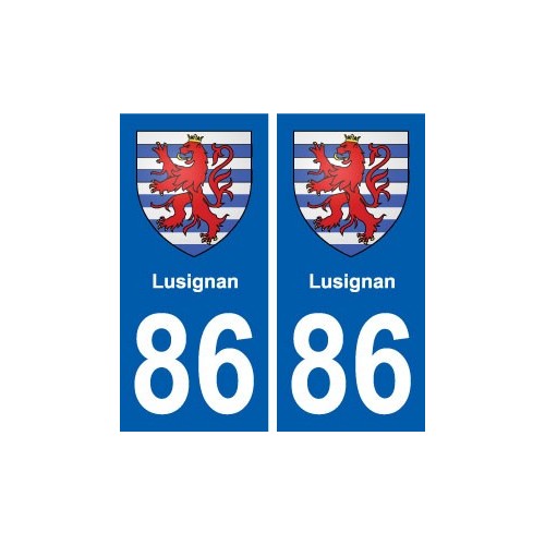 86 Lusignan blason autocollant plaque stickers ville