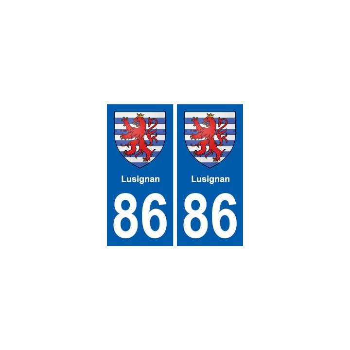 86 Lusignan blason autocollant plaque stickers ville