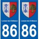 86 Lussac-les-Châteaux blason autocollant plaque stickers ville
