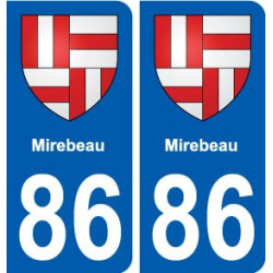 86 Mirebeau blason autocollant plaque stickers ville