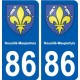 86 Nouaillé-Maupertuis  blason autocollant plaque stickers ville