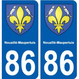86 Nouaillé-Maupertuis  blason autocollant plaque stickers ville
