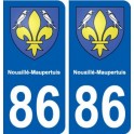86 Nouaillé-Maupertuis  blason autocollant plaque stickers ville