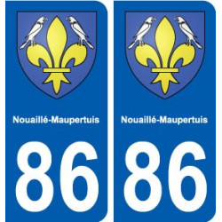 86 Nouaillé-Maupertuis  blason autocollant plaque stickers ville