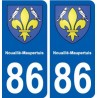 86 Nouaillé-Maupertuis  blason autocollant plaque stickers ville