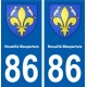 86 Nouaillé-Maupertuis  blason autocollant plaque stickers ville
