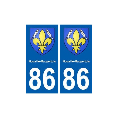 86 Nouaillé-Maupertuis  blason autocollant plaque stickers ville