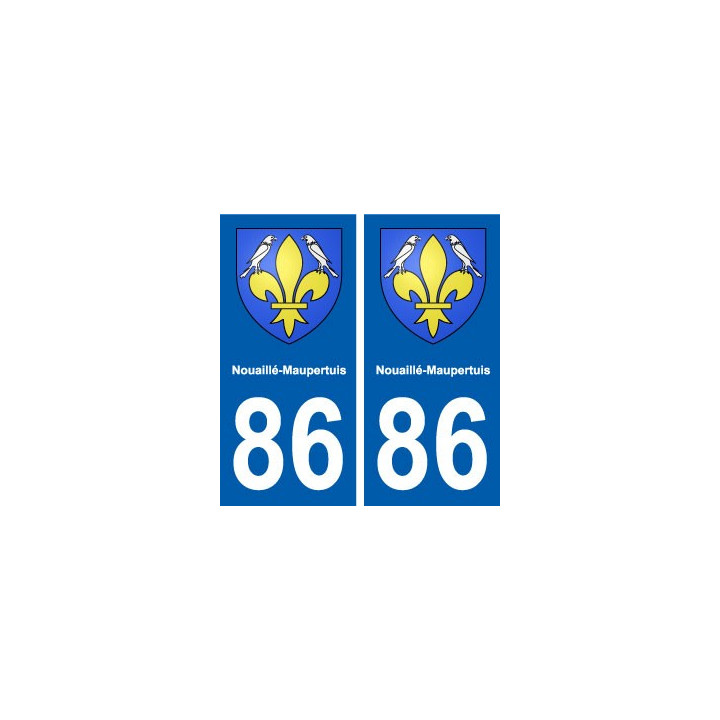 86 Nouaillé-Maupertuis  blason autocollant plaque stickers ville
