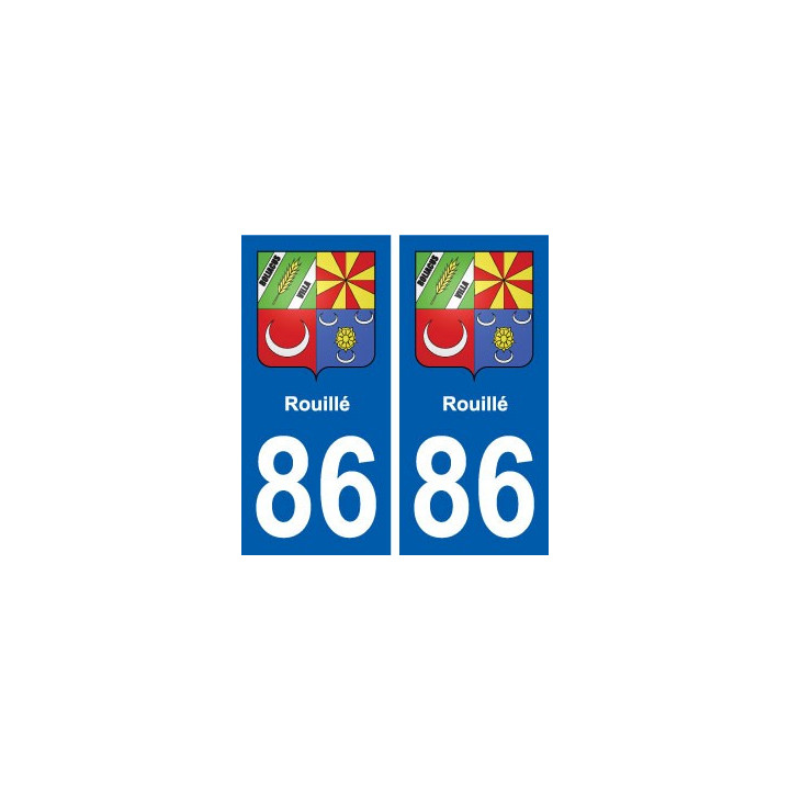 86 Rouillé blason autocollant plaque stickers ville