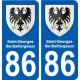 86 Saint-Georges-lès-Baillargeaux blason autocollant plaque stickers ville