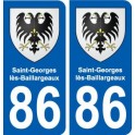 86 Saint-Georges-lès-Baillargeaux blason autocollant plaque stickers ville