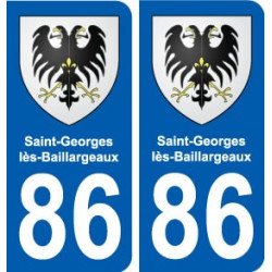 86 Saint-Georges-lès-Baillargeaux blason autocollant plaque stickers ville