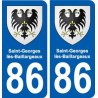 86 Saint-Georges-lès-Baillargeaux blason autocollant plaque stickers ville