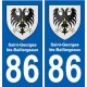 86 Saint-Georges-lès-Baillargeaux blason autocollant plaque stickers ville