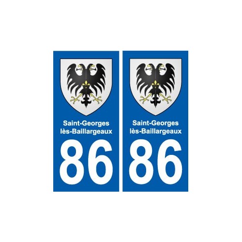 86 Saint-Georges-lès-Baillargeaux blason autocollant plaque stickers ville