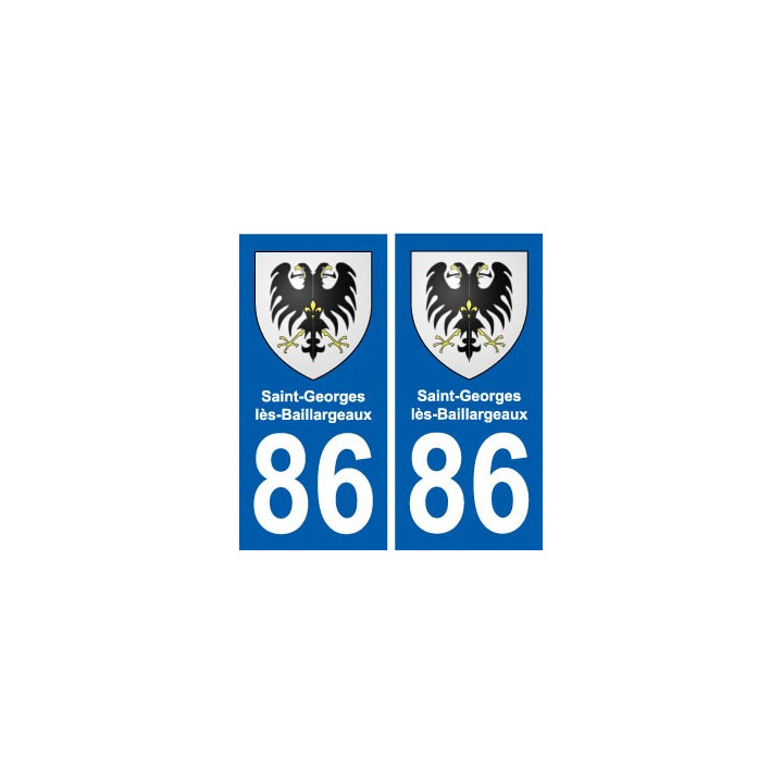 86 Saint-Georges-lès-Baillargeaux blason autocollant plaque stickers ville
