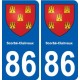 86 Scorbé-Clairvaux blason autocollant plaque stickers ville
