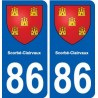 86 Scorbé-Clairvaux blason autocollant plaque stickers ville