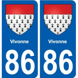 86 Vivonne blason autocollant plaque stickers ville