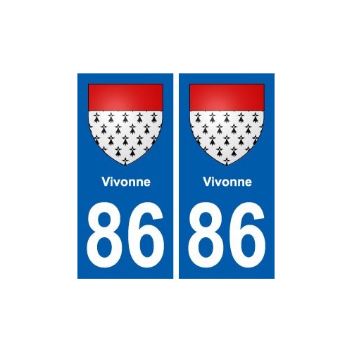 86 Vivonne blason autocollant plaque stickers ville