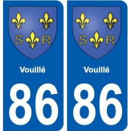 86 Vouillé blason autocollant plaque stickers ville
