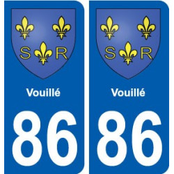 86 Vouillé blason autocollant plaque stickers ville