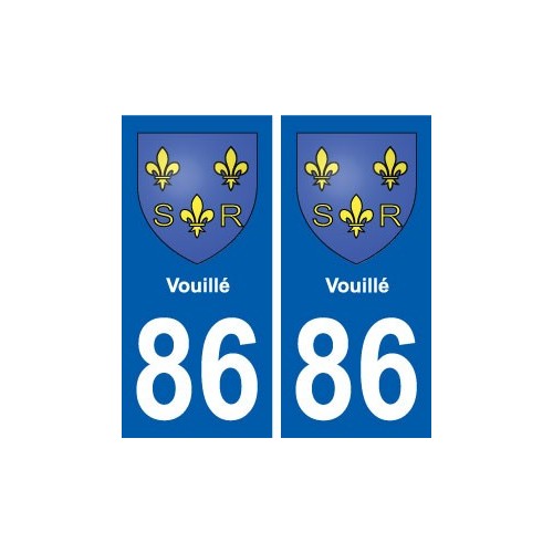 86 Vouillé blason autocollant plaque stickers ville