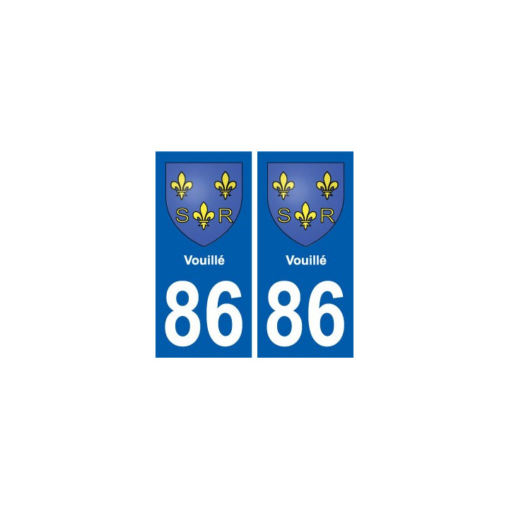 86 Vouillé blason autocollant plaque stickers ville