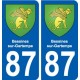 87 Bessines-sur-Gartempe blason autocollant plaque stickers ville