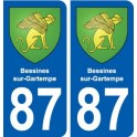 87 Bessines-sur-Gartempe blason autocollant plaque stickers ville