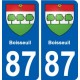 87 Boisseuil blason autocollant plaque stickers ville