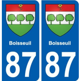 87 Boisseuil blason autocollant plaque stickers ville