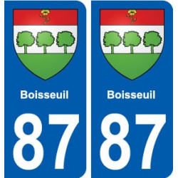 87 Boisseuil blason autocollant plaque stickers ville