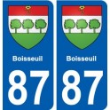 87 Boisseuil blason autocollant plaque stickers ville