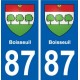 87 Boisseuil blason autocollant plaque stickers ville