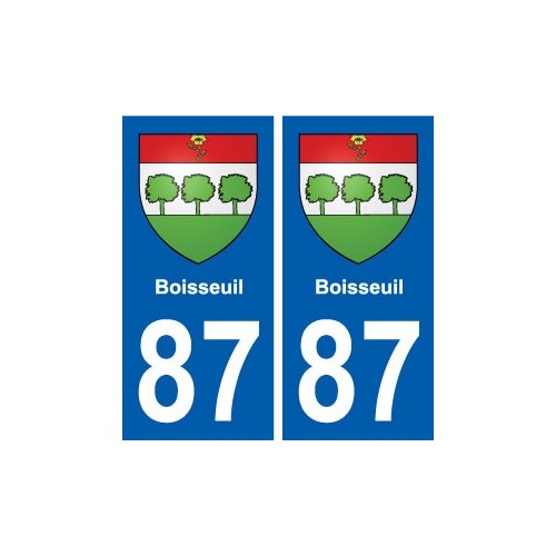 87 Boisseuil blason autocollant plaque stickers ville