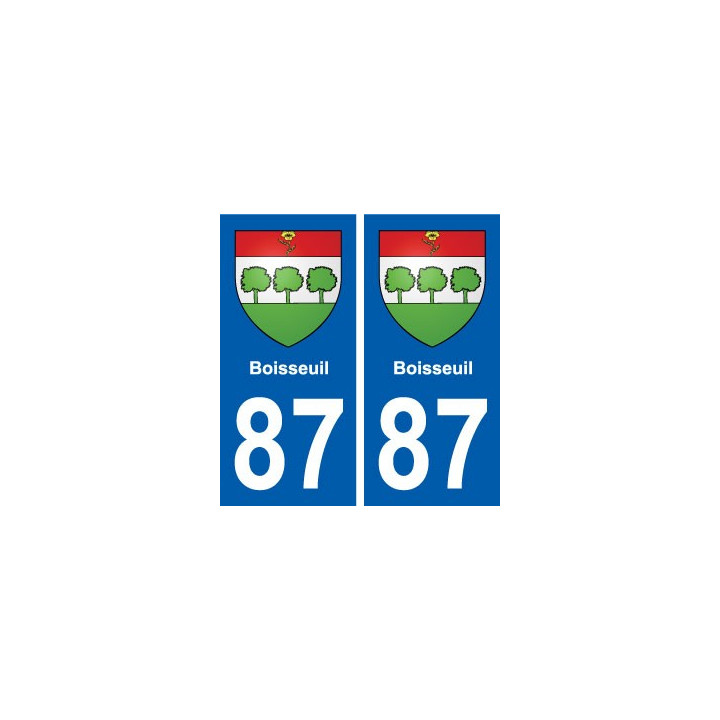 87 Boisseuil blason autocollant plaque stickers ville