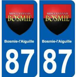 87 Bosmie-l'Aiguille blason autocollant plaque stickers ville