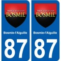 87 Bosmie-l'Aiguille blason autocollant plaque stickers ville