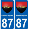 87 Bosmie-l'Aiguille blason autocollant plaque stickers ville