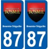 87 Bosmie-l'Aiguille blason autocollant plaque stickers ville