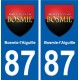 87 Bosmie-l'Aiguille blason autocollant plaque stickers ville