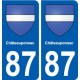 87 Châteauponsac blason autocollant plaque stickers ville