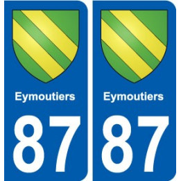 87 Eymoutiers blason autocollant plaque stickers ville