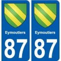 87 Eymoutiers blason autocollant plaque stickers ville