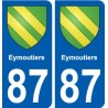 87 Eymoutiers blason autocollant plaque stickers ville