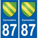 87 Eymoutiers blason autocollant plaque stickers ville